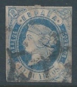 Spain #57 Used 12c Queen Isabella II