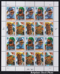 BOBPLATES #3083-6 Folk Heroes Sheet VF MNH  ~See Details for #s/Pos