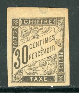 France Colonies 1884 Postage Due 30¢ Black Sc# J9 Mint D689