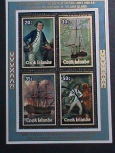 COOK ISLANDS-1979-SC#513a  BICENTENARY DEATH OF CAPTAIN COOK :MNH S/S VF