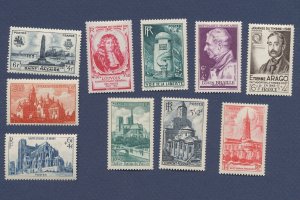 FRANCE - Scott B213 / / B223 - unused hinged - 1947-1948 --b