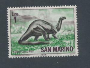 San Marino 1965 Scott 612 MH - 1 l, Dinosaurs, Brontosaurus