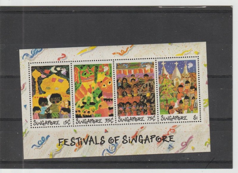 Singapore  Scott#  555a  MNH S/S  (1989 Festivals)