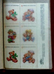 US Christmas Seal Collection 20 Different MNH Blocks (86 MNH Stamps) in Album