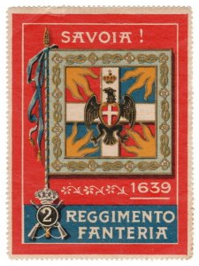 (I.B) Italy Cinderella : Regimental Stamp (2nd Infantry - Savoy)