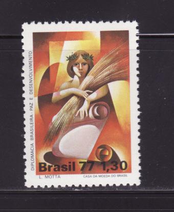 Brazil 1549 Set MNH Woman Holding Sheaf (A)