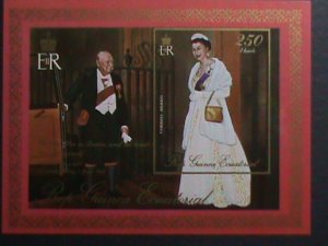 EQUATORIAL GUINEA-1953 WINSTON CHURCHILL AT QUEEN CORONATION MNH-IMPERF S/S