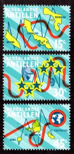 NETHERLANDS ANTILLES 352-4 MH SCV $1.60 BIN $1.00 CABLE