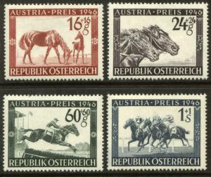 AUSTRIA B179-B182, RACE HORSES, SEMI-POSTALS MH (2)