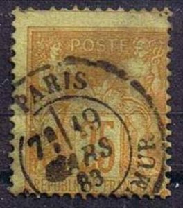 France 1879,Sc.#99 used Peace and Commerce (Type Sage)