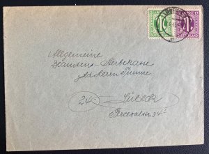 1946 Lubeck Germany AMG Occupation Postwar Cover locally Used