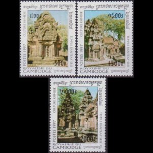 CAMBODIA 1997 - Scott# 1621-3 Khmer Culture Set of 3 NH