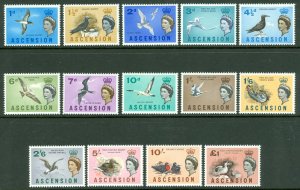 SG 70-83 Ascension 1963. 1d-£1 set of 14. Fine unmounted mint CAT £60