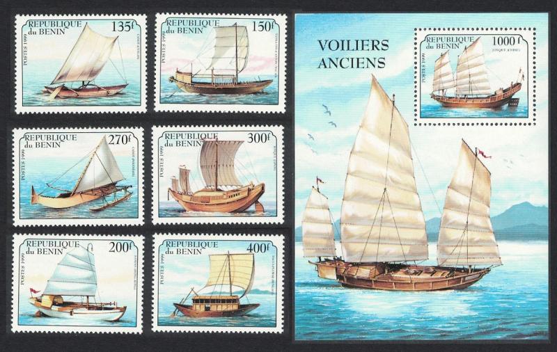 Benin Sailing Boats 6v+MS 1999 MNH SG#1779-MS1785