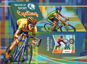 MALDIVES 2015 SHEET CYCLING SPORTS mld15608b