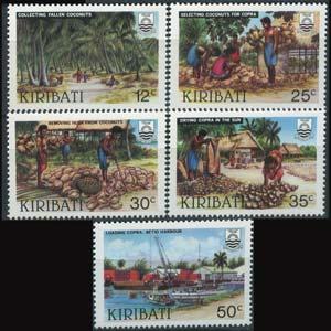 KIRIBATI 1983 - Scott# 426-30 Copra Industry Set of 5 NH