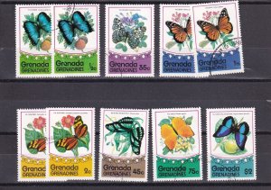 SA06a Grenada Grenadines 1975 Butterflies First Day of Issue stamps