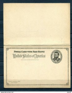 USA 1892 Paid Reply Postal Card 140x89 mm  Mint 11565