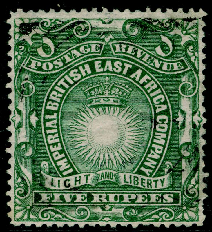 BRITISH EAST AFRICA Sg19, 5r Grey Green, FINE USED. Cat £75.