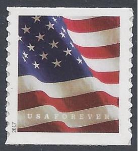 #5158 (49c Forever) US Flag Coil Single (BCA) 2017 Mint NH