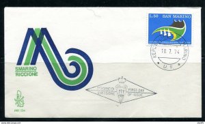 San Marino 1974 FDC  Riccione 19489