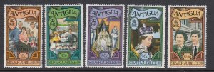 Antigua 477-81 Royal Visit mnh