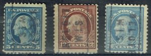 1917 3 WASHINGTON/FRANKLIN precancels f/ BELOIT WI (417.5) Very scarce type!