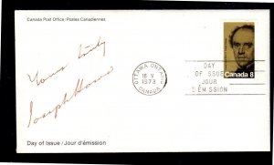 CANADA #616 JOESPH HOWE #6 ENVELOPE FDC 5/16/73 USED a