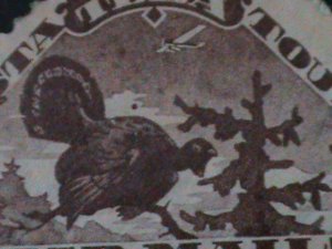 ​TUVA-1934-SC#C3-AIRMAIL-AIRPLANE & CAPERCAILLIE- MH VF-90 YEARS OLD LAST ONE