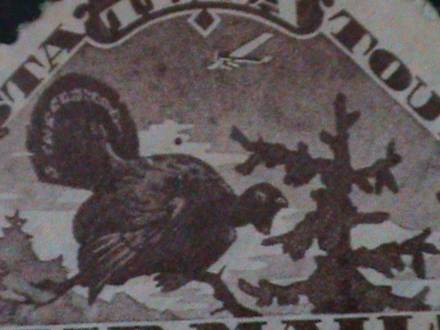 ​TUVA-1934-SC#C3-AIRMAIL-AIRPLANE & CAPERCAILLIE- MH VF-90 YEARS OLD LAST ONE