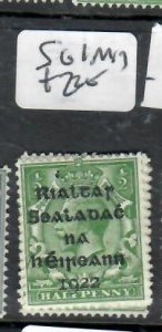 IRELAND KGV ON GB 1/2D SG 1      MOG        P0927H