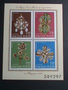 ​HUNGARY-1973 SC#B306 46TH STAMP DAY-FOLK ART MNH S/S VF WE SHIP TO WORLD WIDE