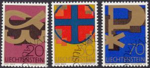 Liechtenstein - 1967 - Scott #426-28 - used - Religion