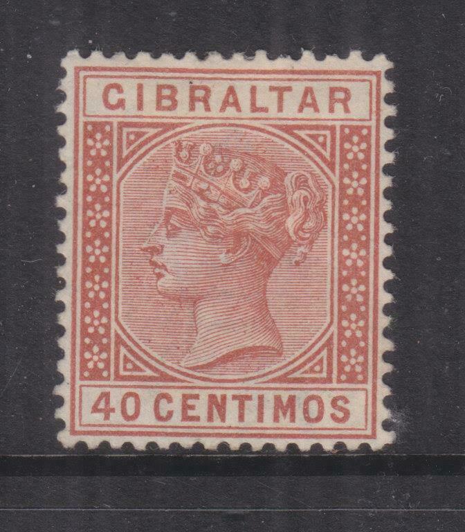 GIBRALTAR, 1889 40c. Orange Brown, lhm.