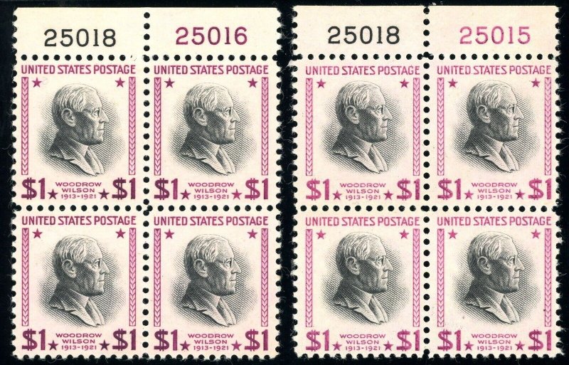 USAstamps Unused VF US $1 Presidential Plate Blocks Scott 832c & 832g OG MNH