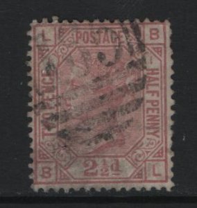 GREAT BRITAIN, 66, USED, PLATE 1, 1875, Queen Victoria