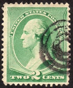 1887, US 2c, Washington, Used, Sc 213