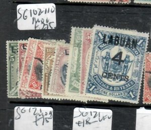 LABUAN SET 4 CENTS OVERPRINT    SG 102-110  MOG       P0514H