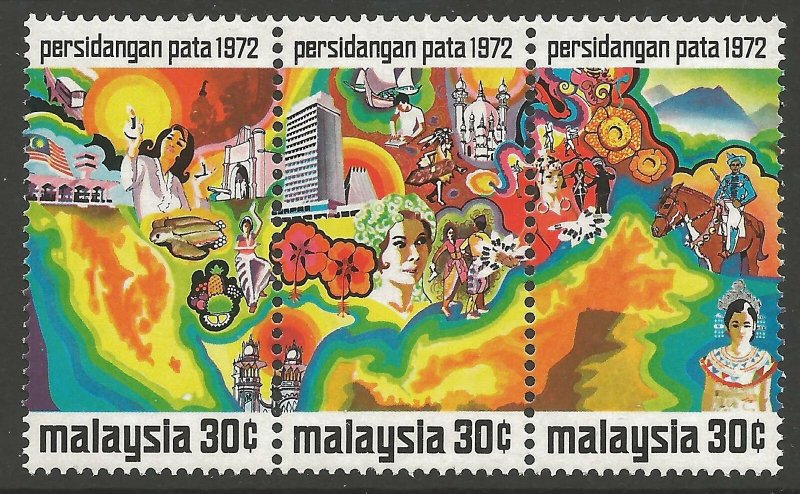 MALAYSIA SG95a 1972 PACIFIC AREA TOURIST ASSOCIATION CONFERENCE MNH 