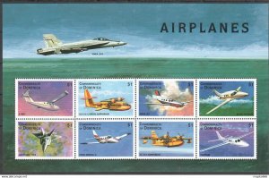 Dominica Transport Airplanes Aviation Kb ** Stamps Pk322