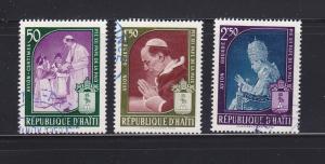 Haiti C139-C141 Set U Pope Pius XII (B)