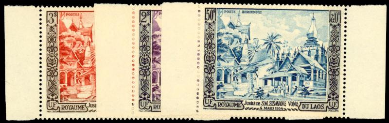 Laos #25-26 #C13 MNH CV€300 King Sisavang-Vong Jubilee