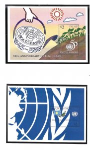 Palau Scott 375-6 50th anniv of UN-FAO souvenir sheets NH   -wb