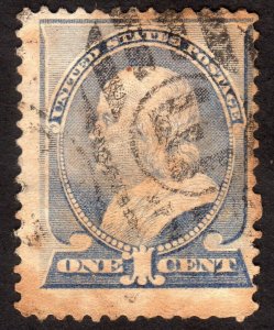 1887, US 1c, Franklin, Used, Sc 212