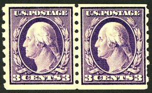 U.S. #394 MINT PAIR OG LH