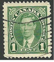 Canada #231, King George VI, Used**-