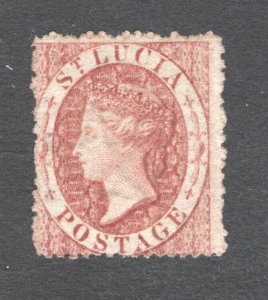 St. Lucia, Scott #1   F/VF, Mint, No Gum, Queen Victoria, CV $110.00 ... 6010001