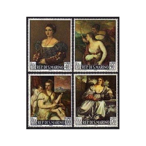 San Marino 639-642,MNH.Michel 865-868. Titian Paintings,1966.