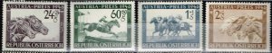 Austria, Sc.#B180-3 MNH, horse race