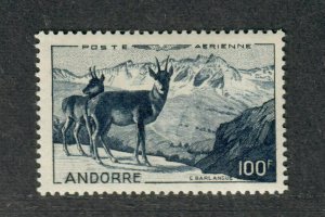 Andorra French Sc#c1 M/H/VF, Cv. $87.50